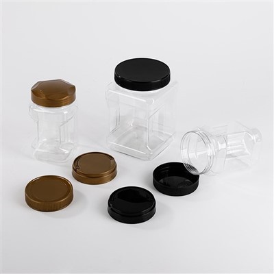 Kohandatud plastikust ruudukujulised toidupurgid